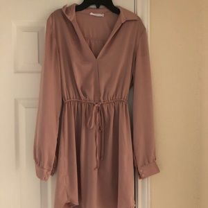 Lush Brand Blush pink long sleeve dress
